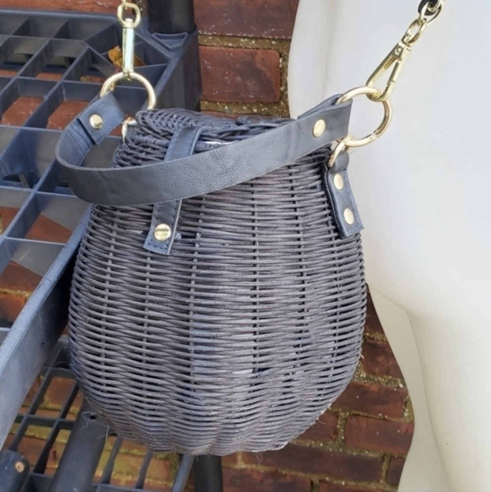 Free People Black wicker xbody bag NWT - Picture 8 of 15
